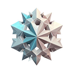 meteorology symbols christmas winter snowy weather poly, 3d icon polygon style isolated poligon transparent png. Generative ai