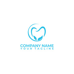 Nature Dental vector icon. Dentist vector logo design with isolated background.