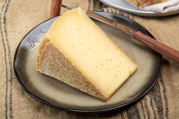 Swiss cheese collection, gruyere cheese made from unpasteurized cow's milk