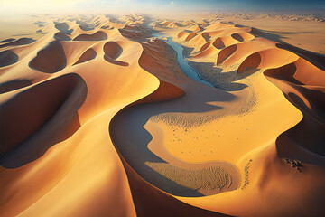 Fototapeta na wymiar Sandscape: A Dune Landscape. Ai generated.
