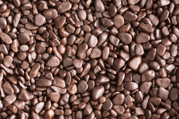 background of little brown decoration stones 