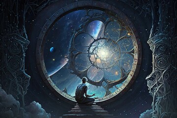 Oracle Of Time and Space: Grasping the Cosmos On an Ancient Perch Generative AI