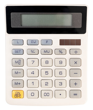 Calculator with blank screen isolated
