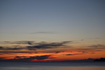 sunset over the sea