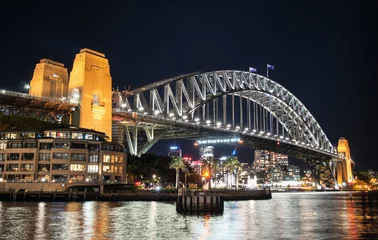 Vlies Fototapete Sydney Harbour Bridge Sydney Harbour Bridge Night Photo