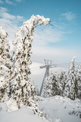 winter landscape in the mountains