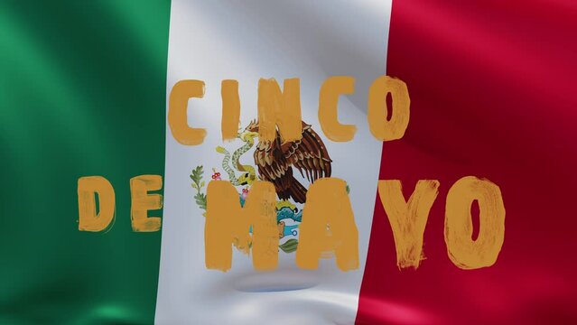Cinco de Mayo celebration background animation, national mexican holiday Fifth of May