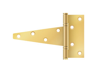 Brass gold Door Hinge. Door hinge bronze. tools for joint gates and windows. vector