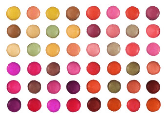 Macaron Cake Isolated, Macaroon Cookie, Almond Meringue, Sweet Macaroons, Colorful French Dessert