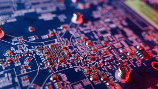 close up on green electronic circuit board 
