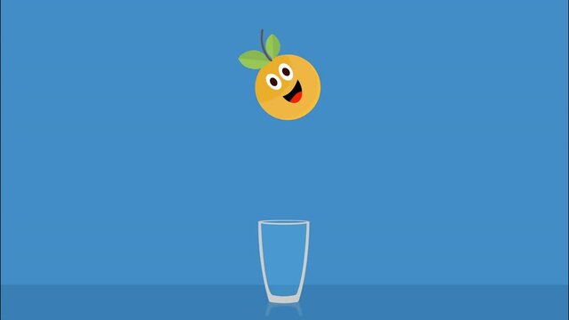 Jugo de naranja en vaso