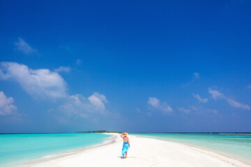 Young woman on beach vacation