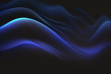 Obraz premium Illustration of dark gradient waves flowing in the background created with Generative AI Technology