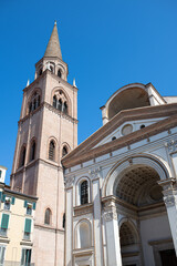 Fototapeta na wymiar The Basilica of Saint Andrew is a Renaissance-style Catholic church in Mantova Lombardy