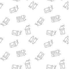 Vector seamless pattern of dye in spray is made of various element