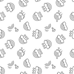 Monochrome vector seamless pattern of rainbow, lgbt person in love, balloon over rainbow for web sites and polygraphy