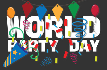 world party day background design template