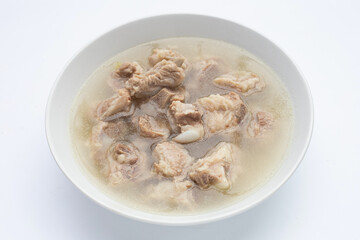 Boiled pork rib soup. Asian cuisine