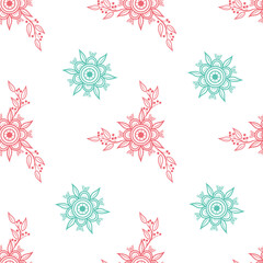 vector gentle abstract decorative floral seamless pattern