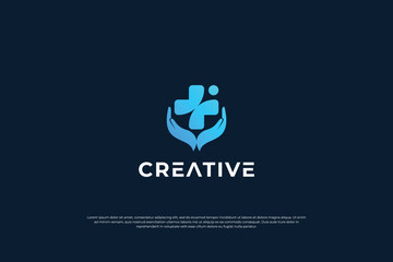 health care logo design. modern medical logo template.