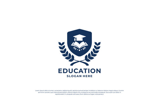 Education logo design. University emblem template.