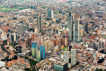 Fototapeta na wymiar Aerial view of Bogota, Colombia.