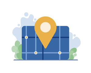 Navigator, Modern Map Service vector isometric illustration. Good for business/delivery/work subjects.