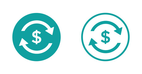 Money transfer vector icons set collection