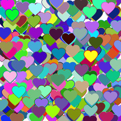abstract background with hearts