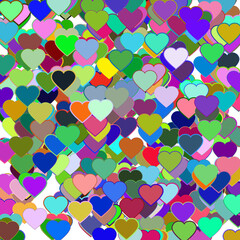 abstract background with hearts