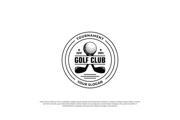 golf badge logo design.