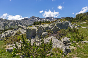 Landscape of Rila mountain near The Fish Lakes, Bulgaria