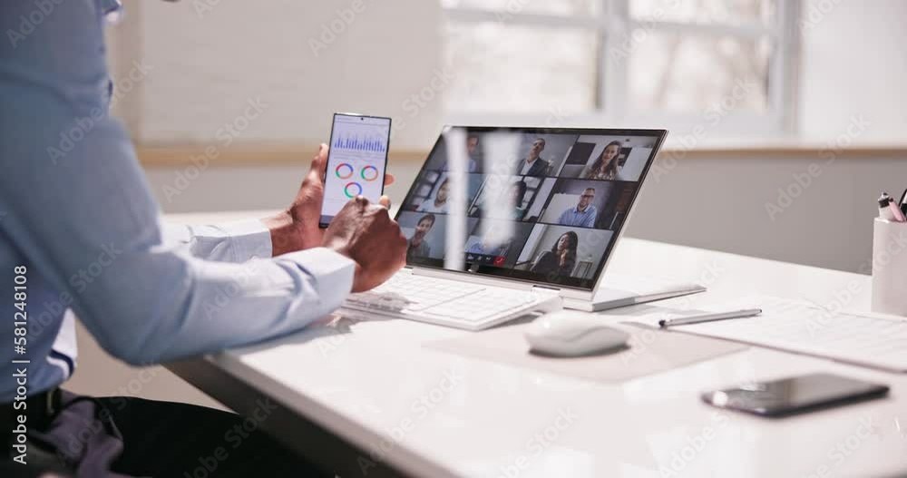 Poster remote conference webinar and kpi dashboard chart