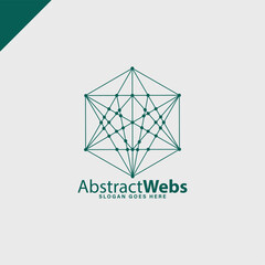 abstract geometric webs logo modern vector