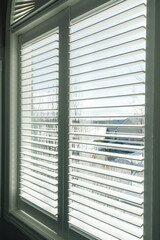 Window Shutters of a Bedroom in a Residential House	