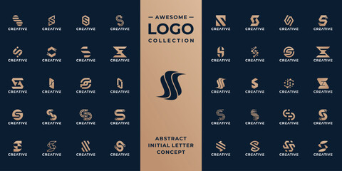 collection of initial letter S logo design template. - obrazy, fototapety, plakaty