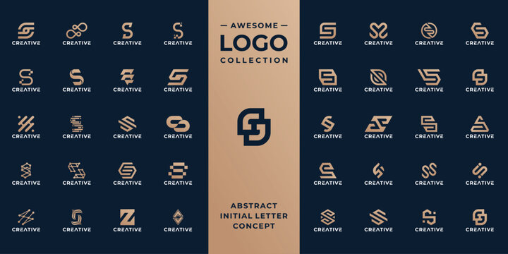 Mega collection initial letter S logo design idea.