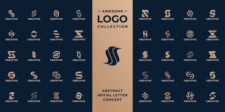 collection of initial letter S logo design template.