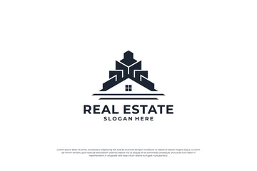 Building real estate logo design template.