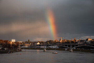 Naklejka na ściany i meble beautiful view of rainbow bridge