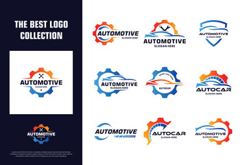 collection of modern automotive car logo design