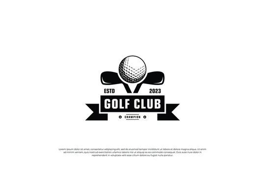 golf emblem logo design.