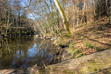 A view down the river Sedelle in Creuse, France.