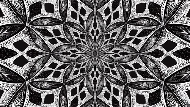 Zentangle Pattern Background Seamless Loop