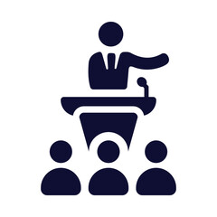 speaker, conference, speech, chat bubble, business speaker icon