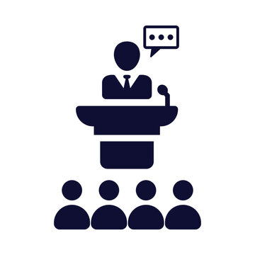 recommend clip art: speaker, conference, speech, chat bubble, business speaker icon