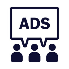 online ads, display ads, monitor ads, online display ads icon