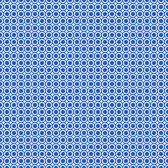 Fototapeta na wymiar Basic Shape Circle Blue Seamless Pattern