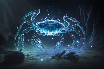 crab, lobster, animal, sea, seafood, fish, water, crayfish, crustacean, food, blue, ocean, nature, abstract, claw, crawfish, red, shellfish, underwater, claws, shell, isolated, beach, generative ai