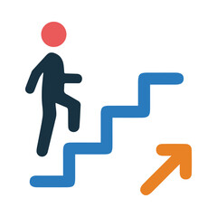 leader, growth, success, successful leader growth icon